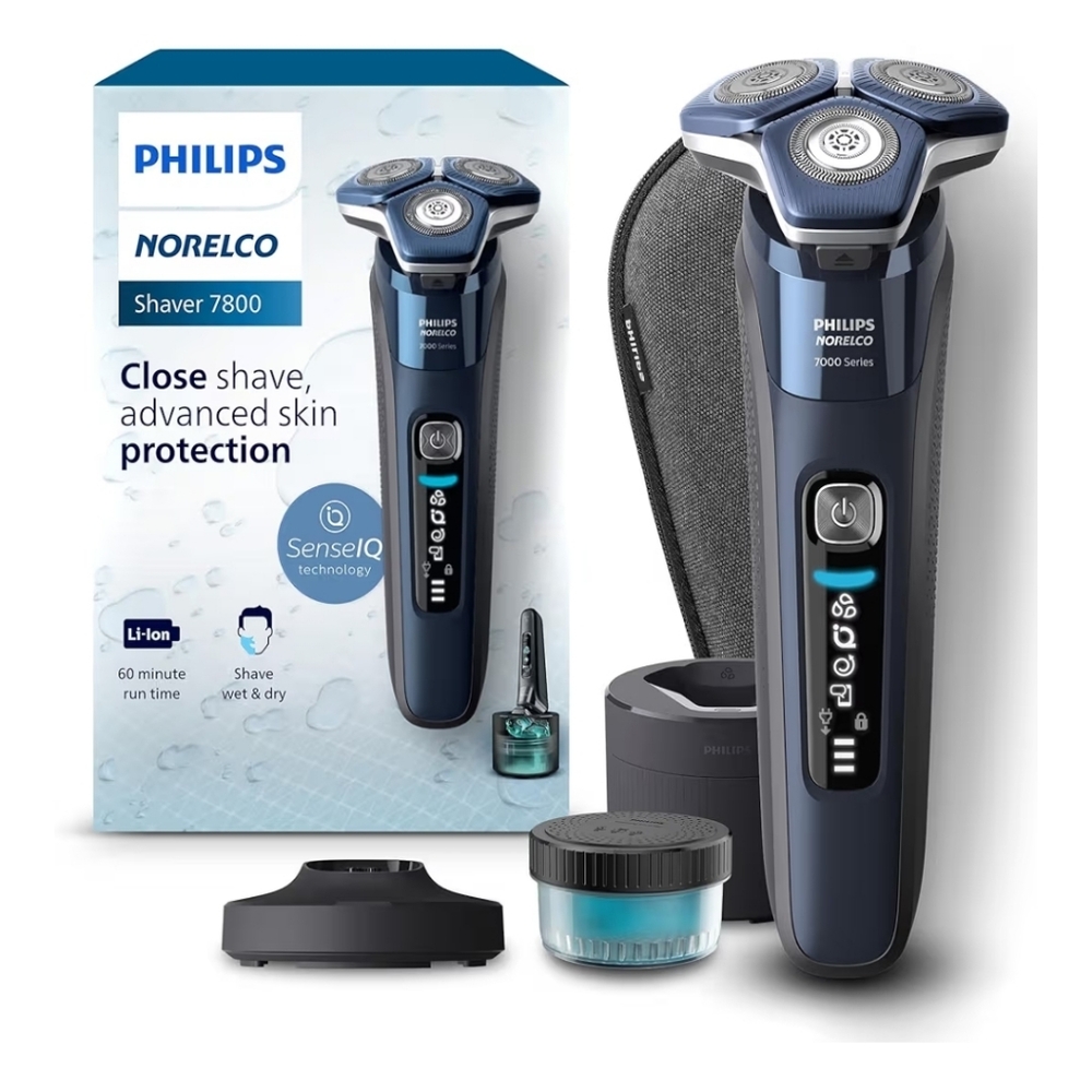 Philips Norelco Shaver 7800 - Dark Blue & Silver